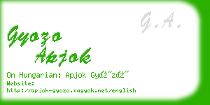 gyozo apjok business card